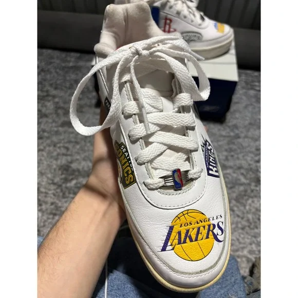 Vintage Reebok Downtime Low NBA Sneakers Western Conference Size 8.5 White